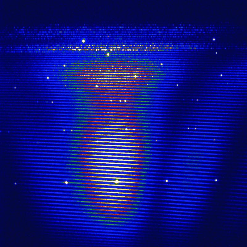 图像平面的Mechelle 5000中阶梯光栅光谱仪。